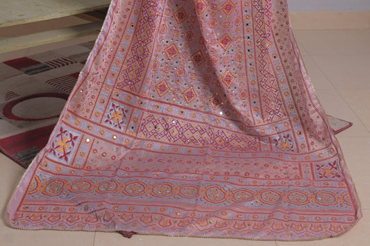 Dual-Tone Pink Chunri with Sequins Dupatta